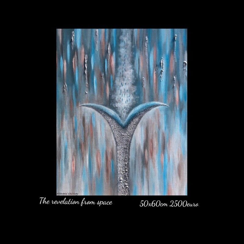 A painting with the words the revelation from space on it