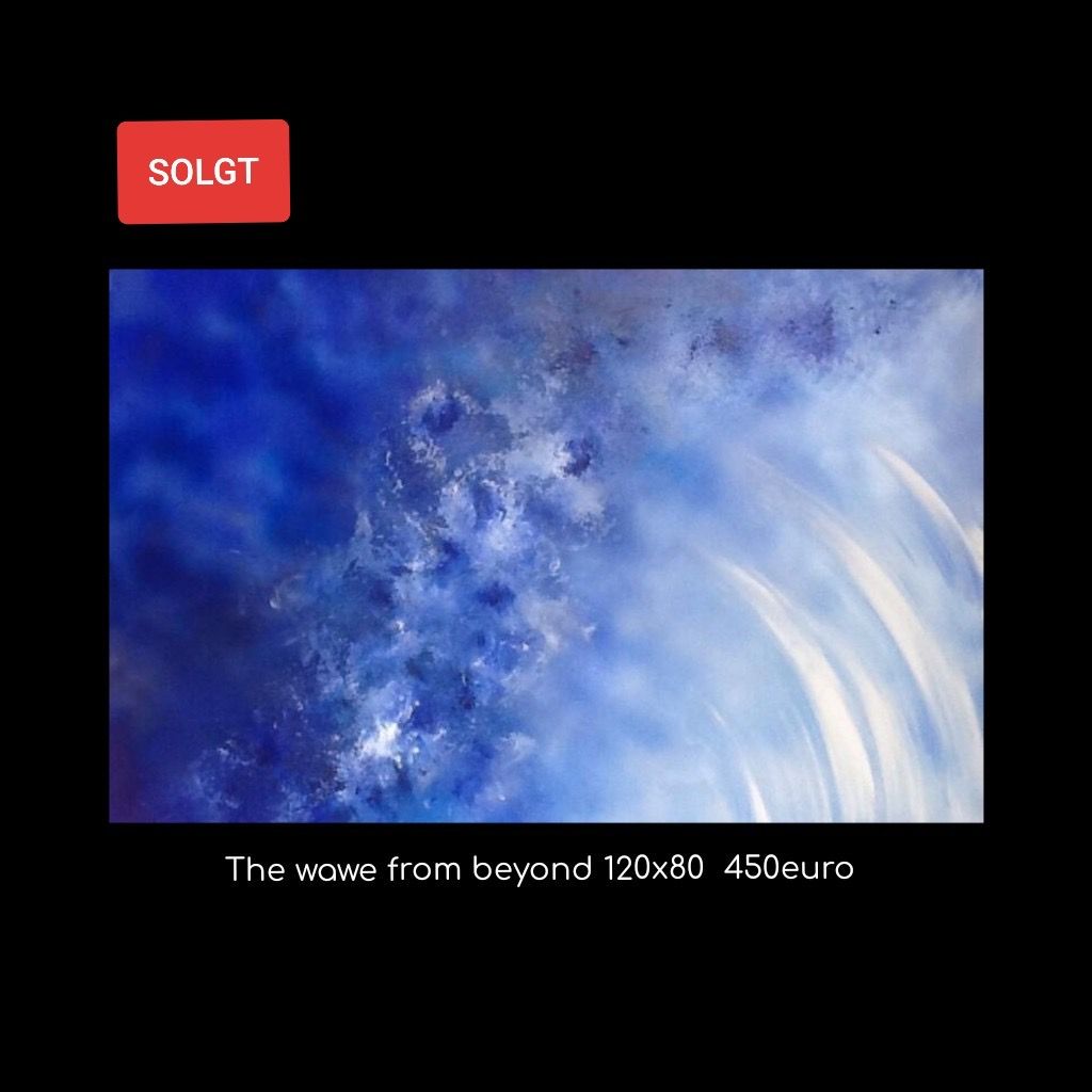 A painting of a wave is being sold for 450 euros