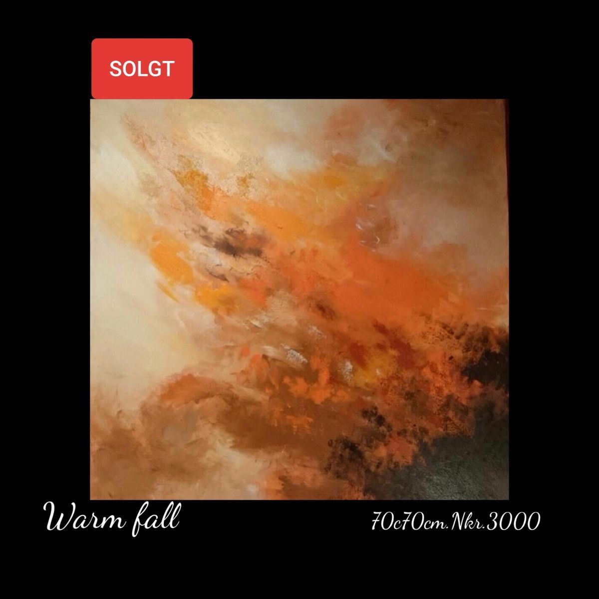 A painting of a warm fall is being sold