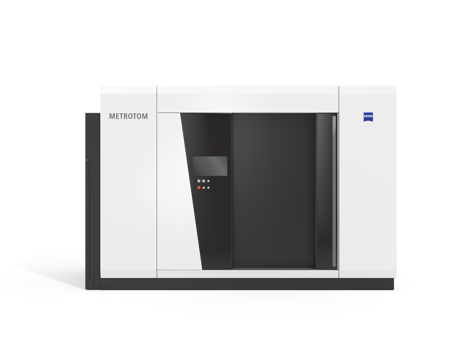 A black and white box with the word zeiss on it