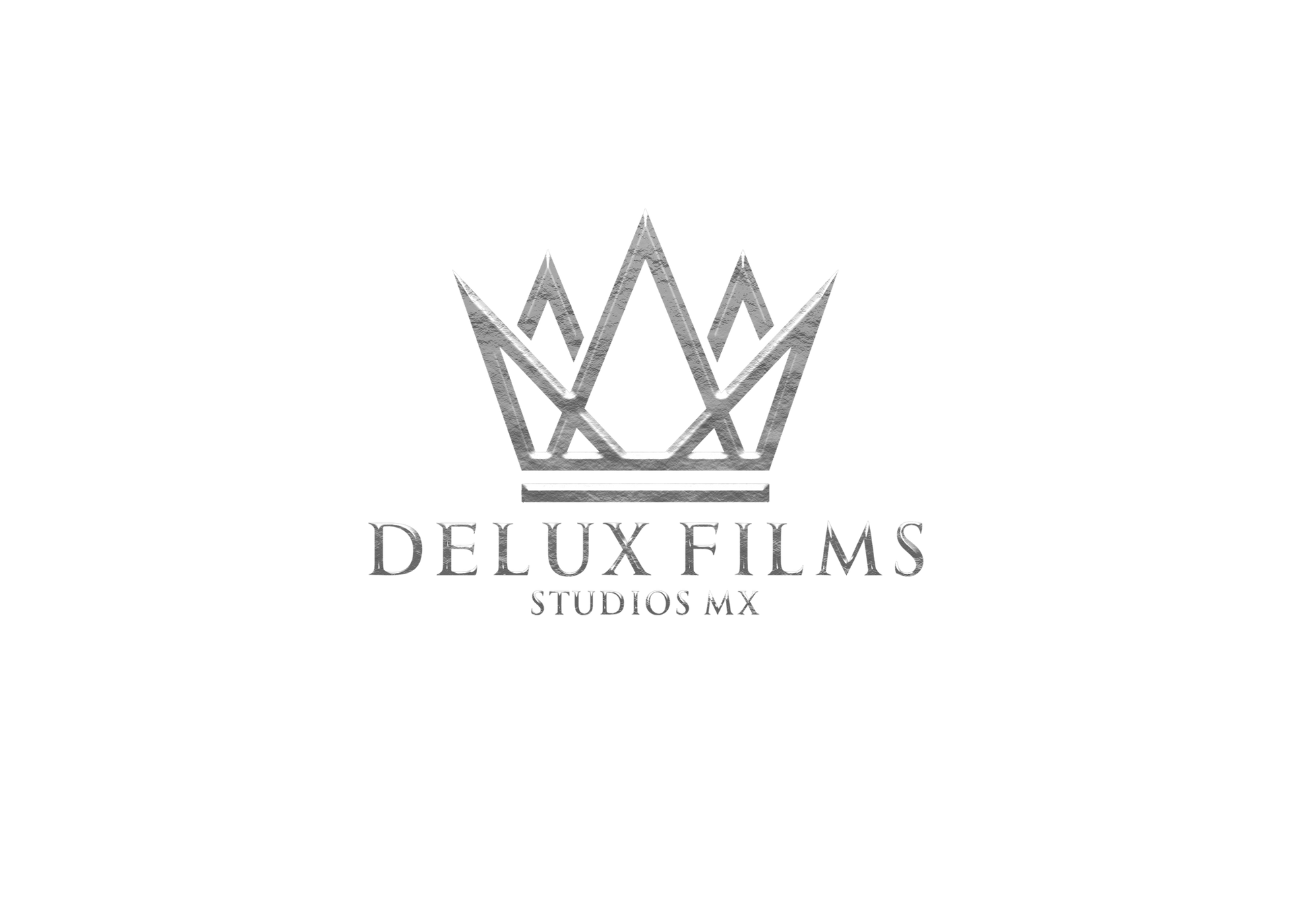 Logotipo de corona plateada con texto 