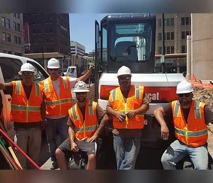 Company Staff — From left to right: Santos, José, Gabriel, and Tracy