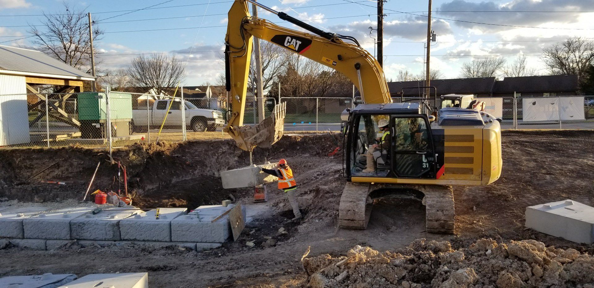 Concrete Blocks — Backhoe Lifting Blocks in Wichita, KS