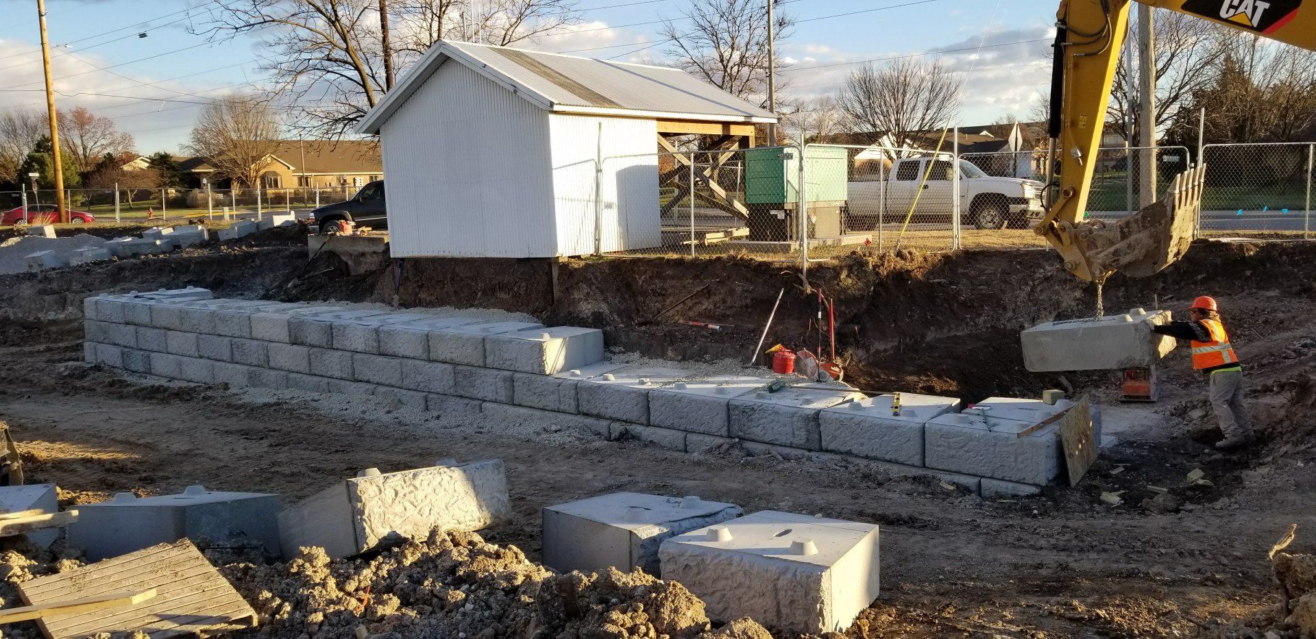 Cement — Blocks Being Installed in Wichita, KS