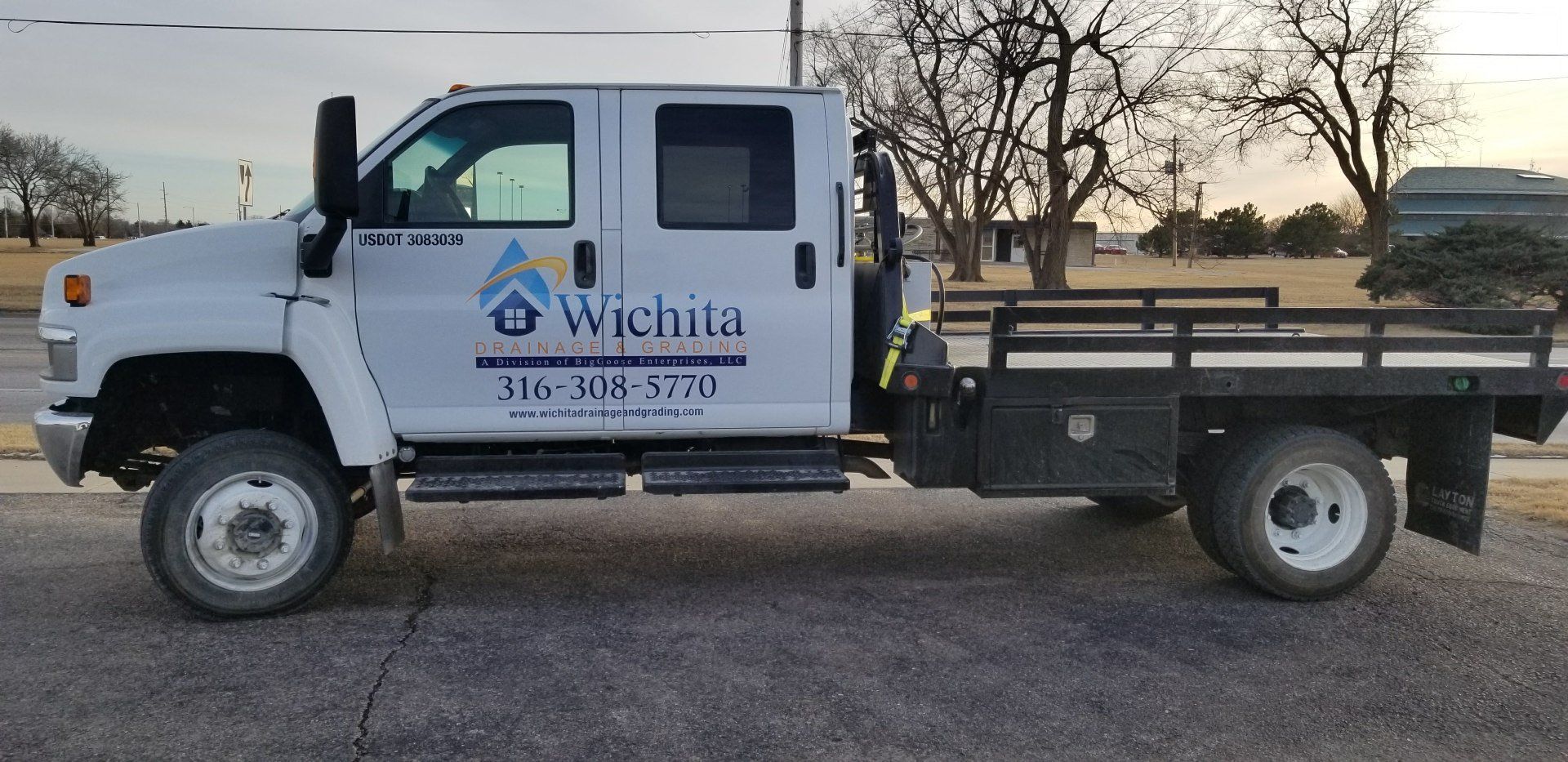 Planter Wall — White Service Truck in Wichita, KS