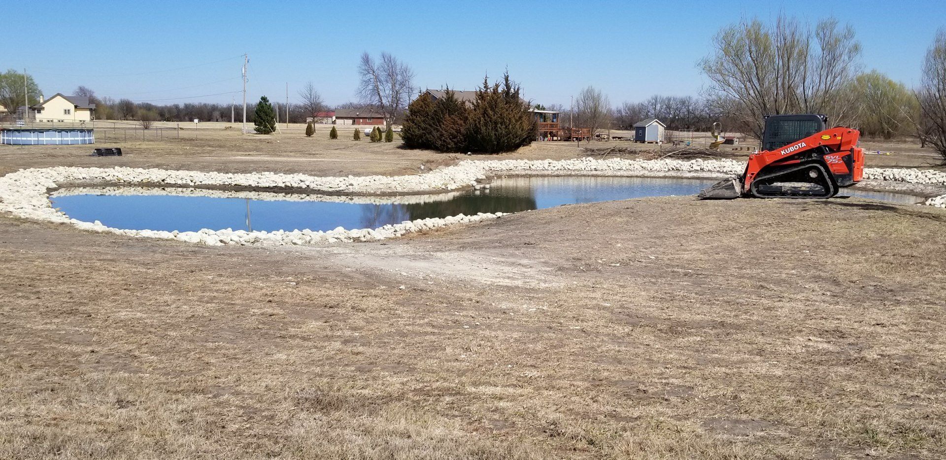 Concrete — Landscape With A Pond in Wichita, KS