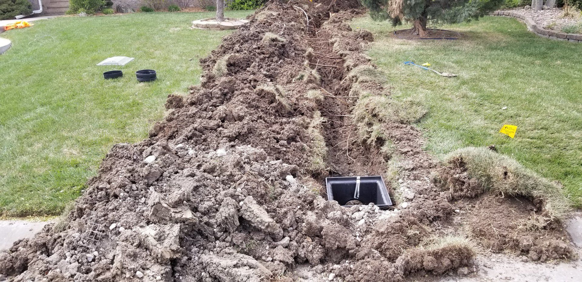 Improve Drainage — Drainage Currently At Work in Wichita, KS