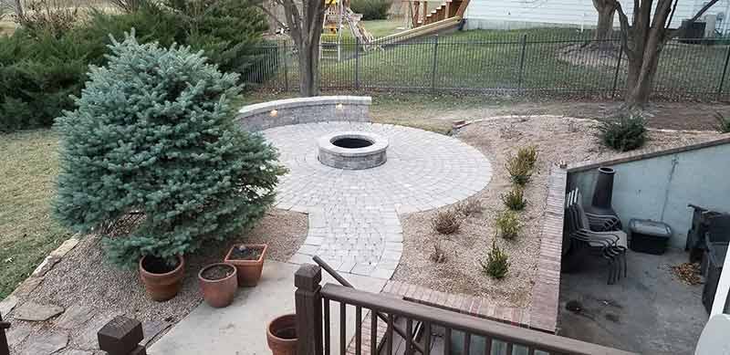 Top View of A Landscape and Patio — Hardscaping in Wichita, Kansas