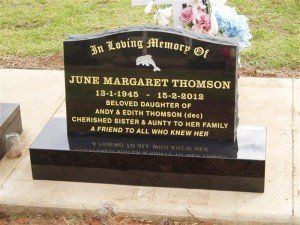 Headstone with message — Headstones in Dubbo, NSW