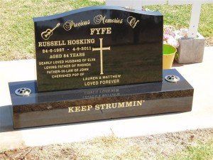 Headstone with a cross — Headstones in Dubbo, NSW