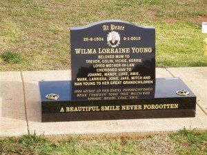 Headstone with wide base — Headstones in Wellington, NSW