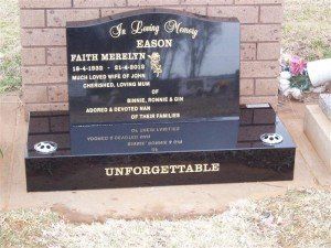 Shined and polished headstone — Headstones in Wellington, NSW