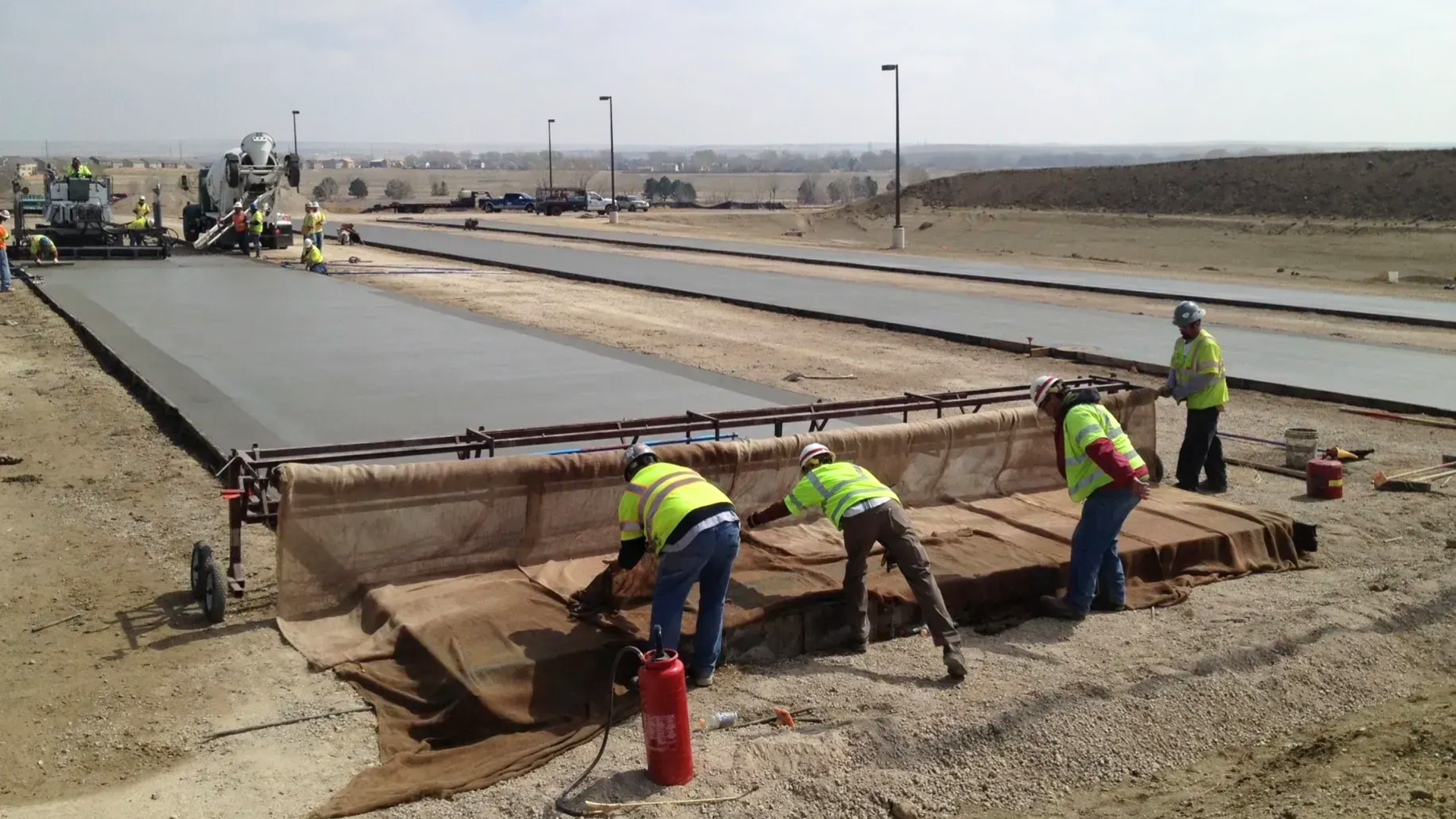 Commercial concrete foundation being formed and reinforced on a Colorado Springs jobsite.