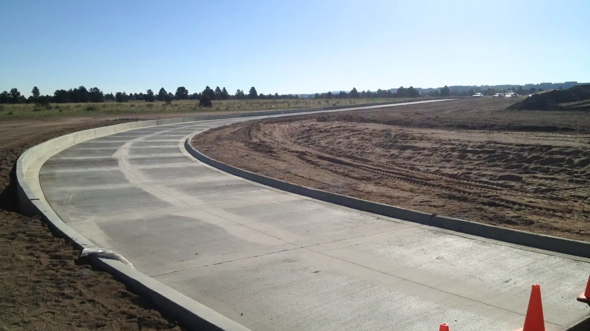 Commercial concrete paving installation for a parking lot in Colorado Springs