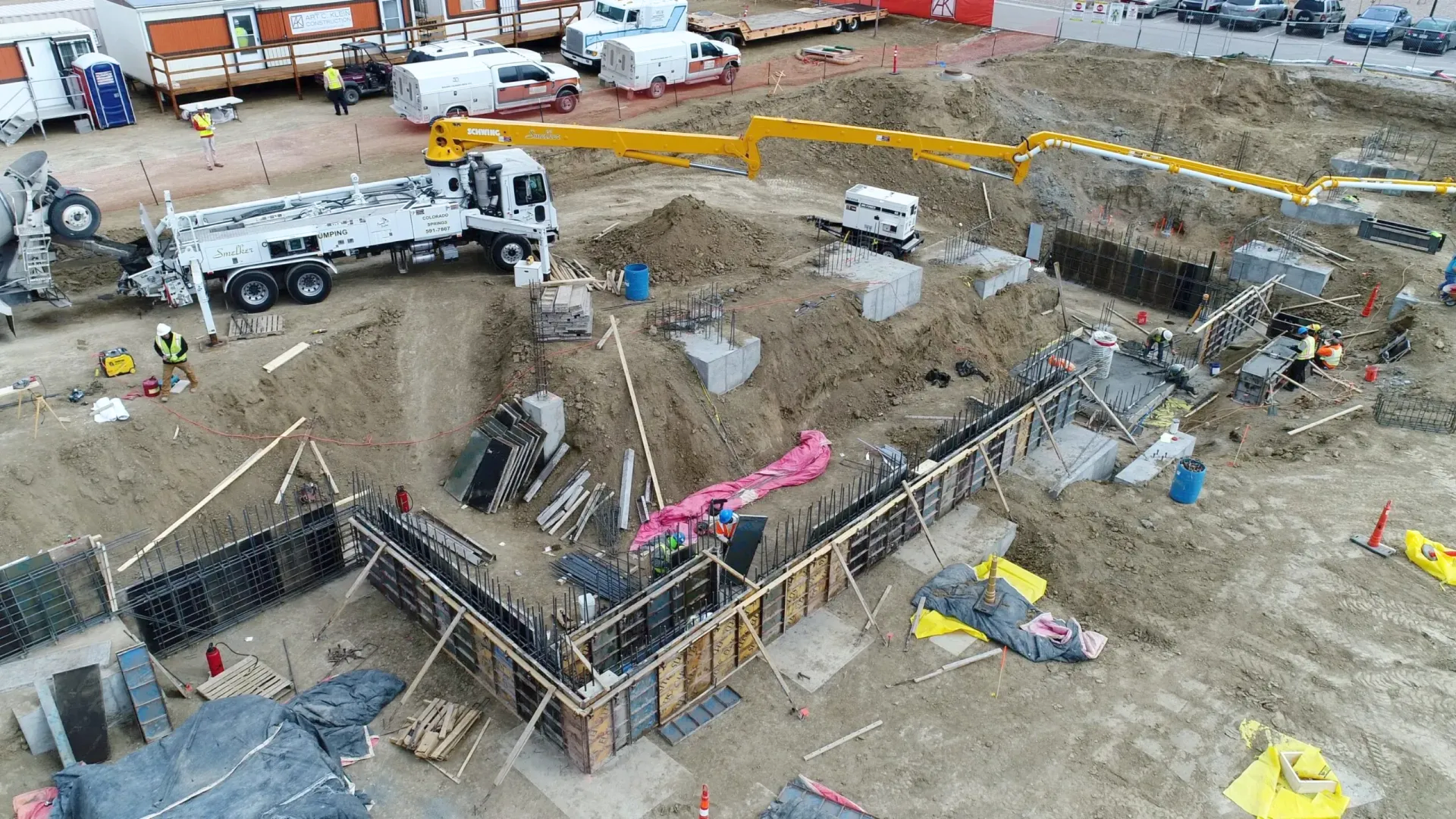 Commercial concrete services provided in Colorado Springs including foundations, paving, and more