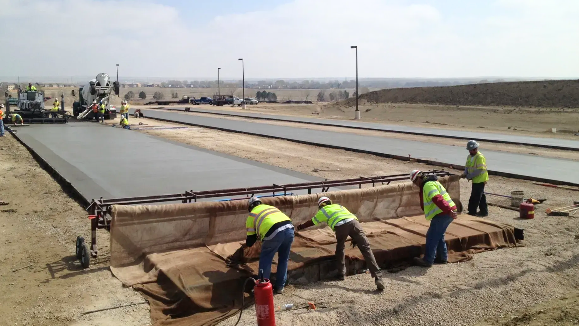 Structural concrete installation for a commercial construction project in Colorado Springs.