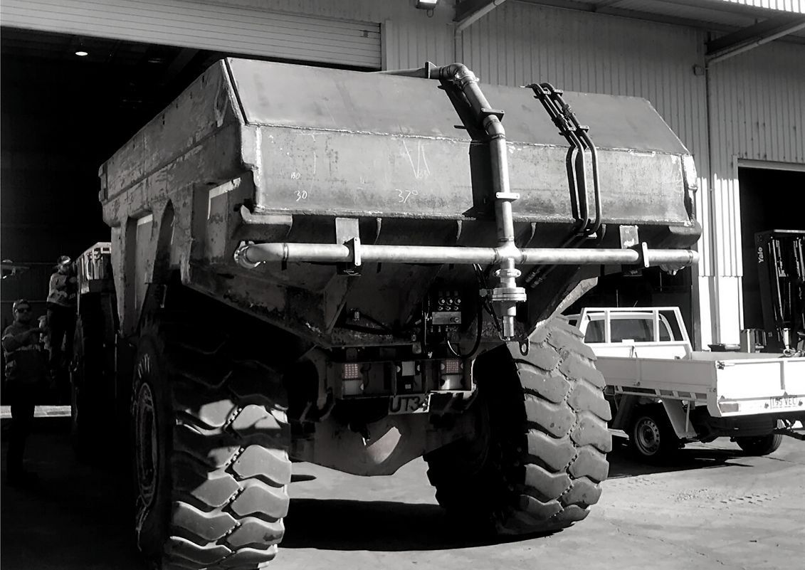 Underground Dumpy Truck — Custom Steel Fab in Garbutt, QLD