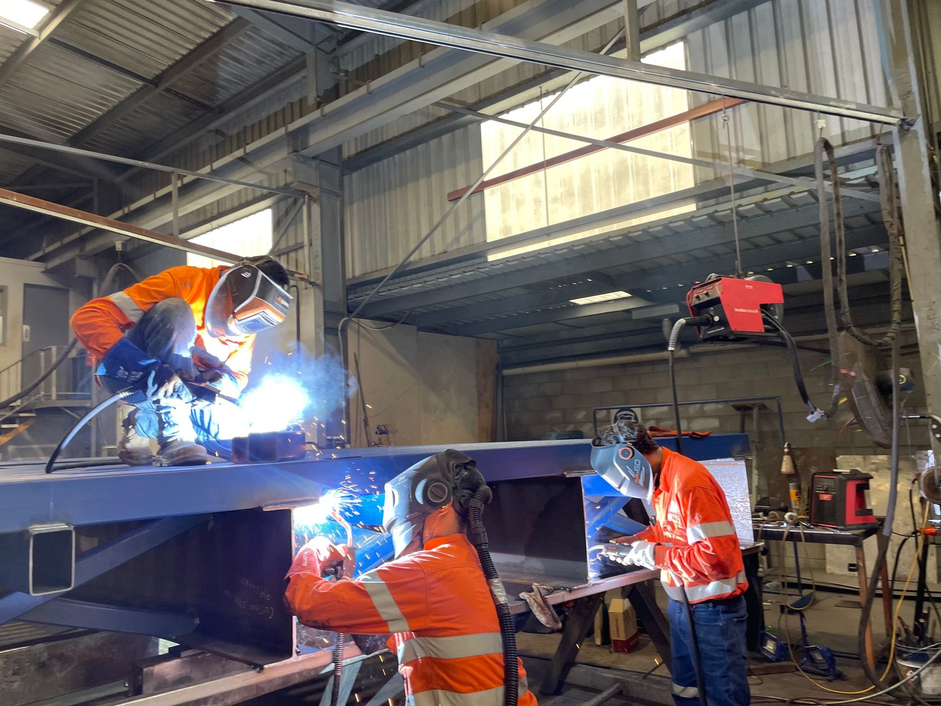 Welder At Work — Custom Steel Fab in Garbutt, QLD