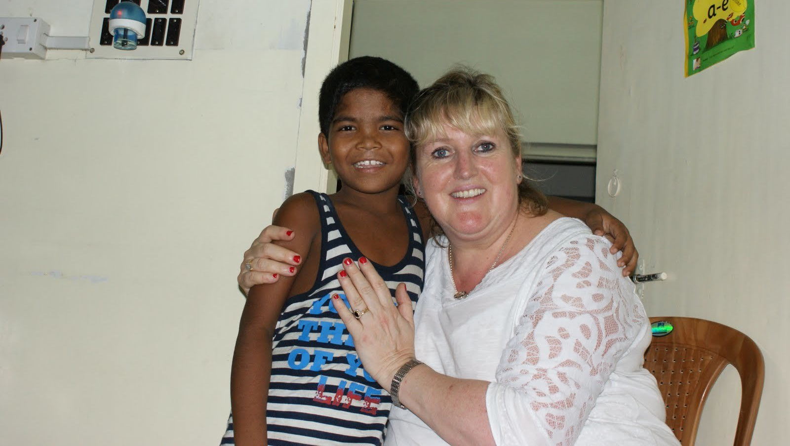 Tarak with Martina Aunty shortly after moving into Bekind Boys Home in 2012