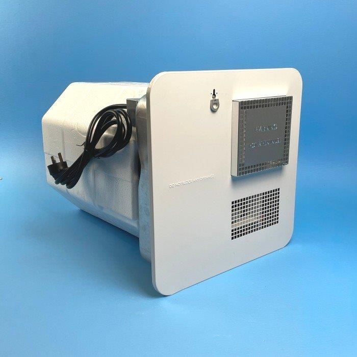 Rv Water Heater, White, With Access Panel And Power Cord — Caravan Experts In The Charters Towers Region, QLD