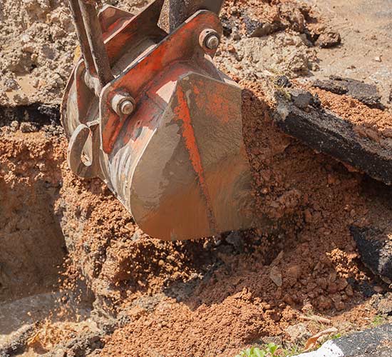 Septic Systems — Ground Being Dug to Receive Septic Services in Fort Mill, Sc