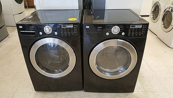 Black Colored Washer & Dryer — Appliance in Sacramento, CA