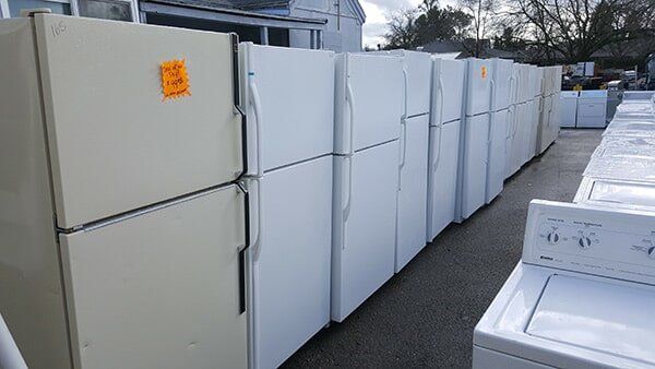 Row of Refrigerators Outside — Appliance in Sacramento, CA