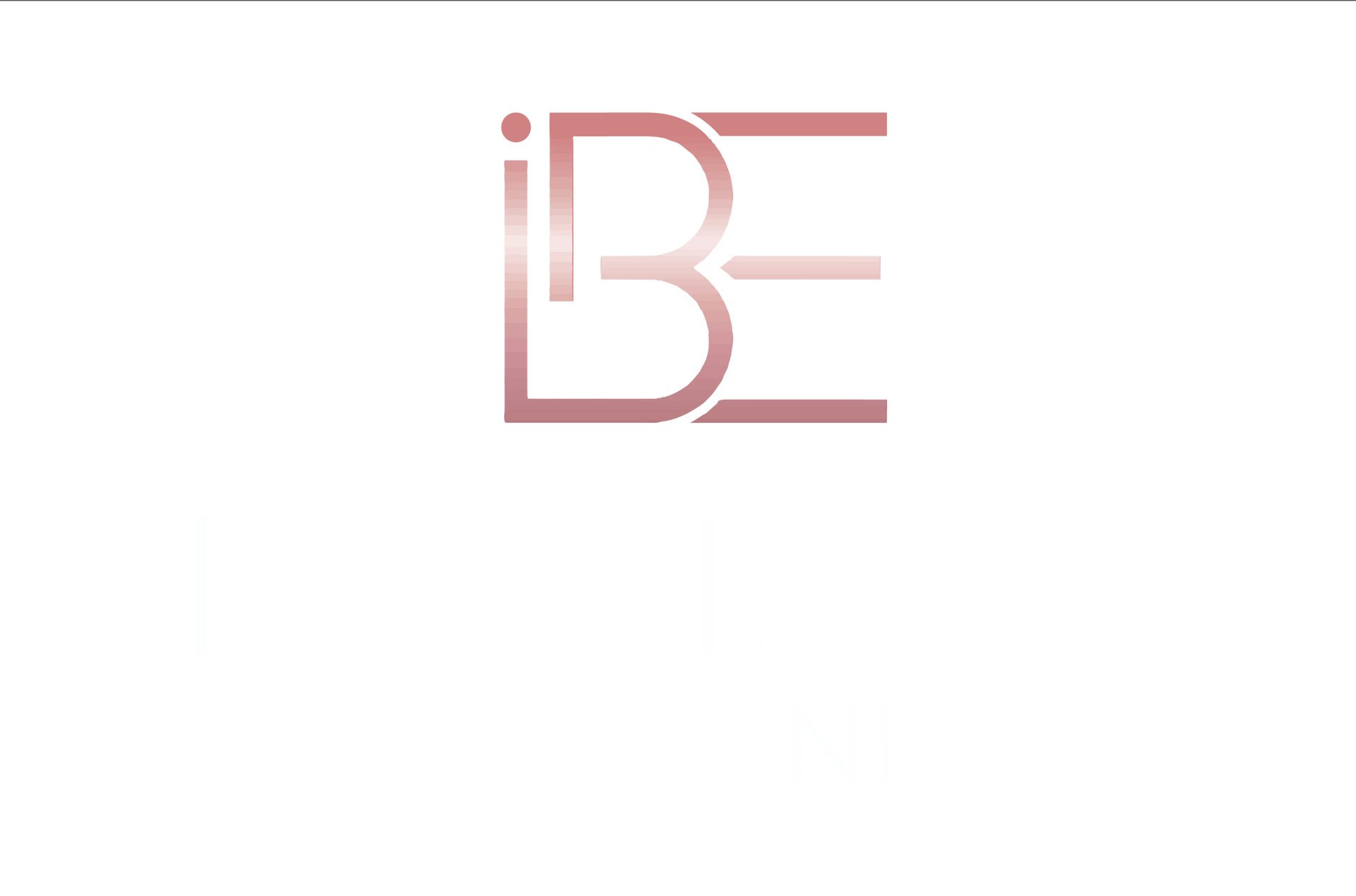 Rose gold logo with intertwined letters: i, B, and E.
