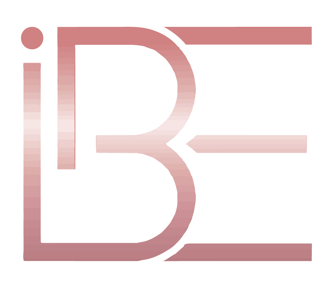 Rose-gold logo with the letters 