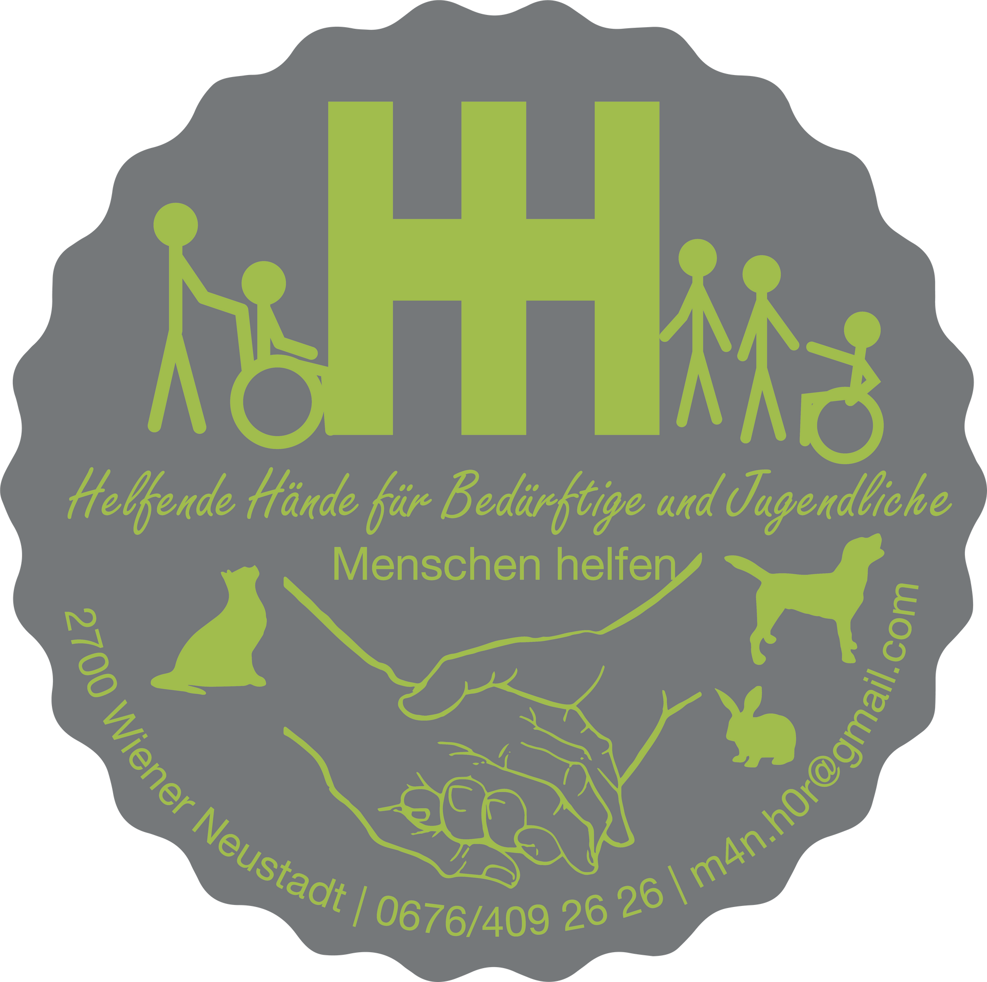 Unternehmen namens helfende hände for bedürftige und jugendliche 