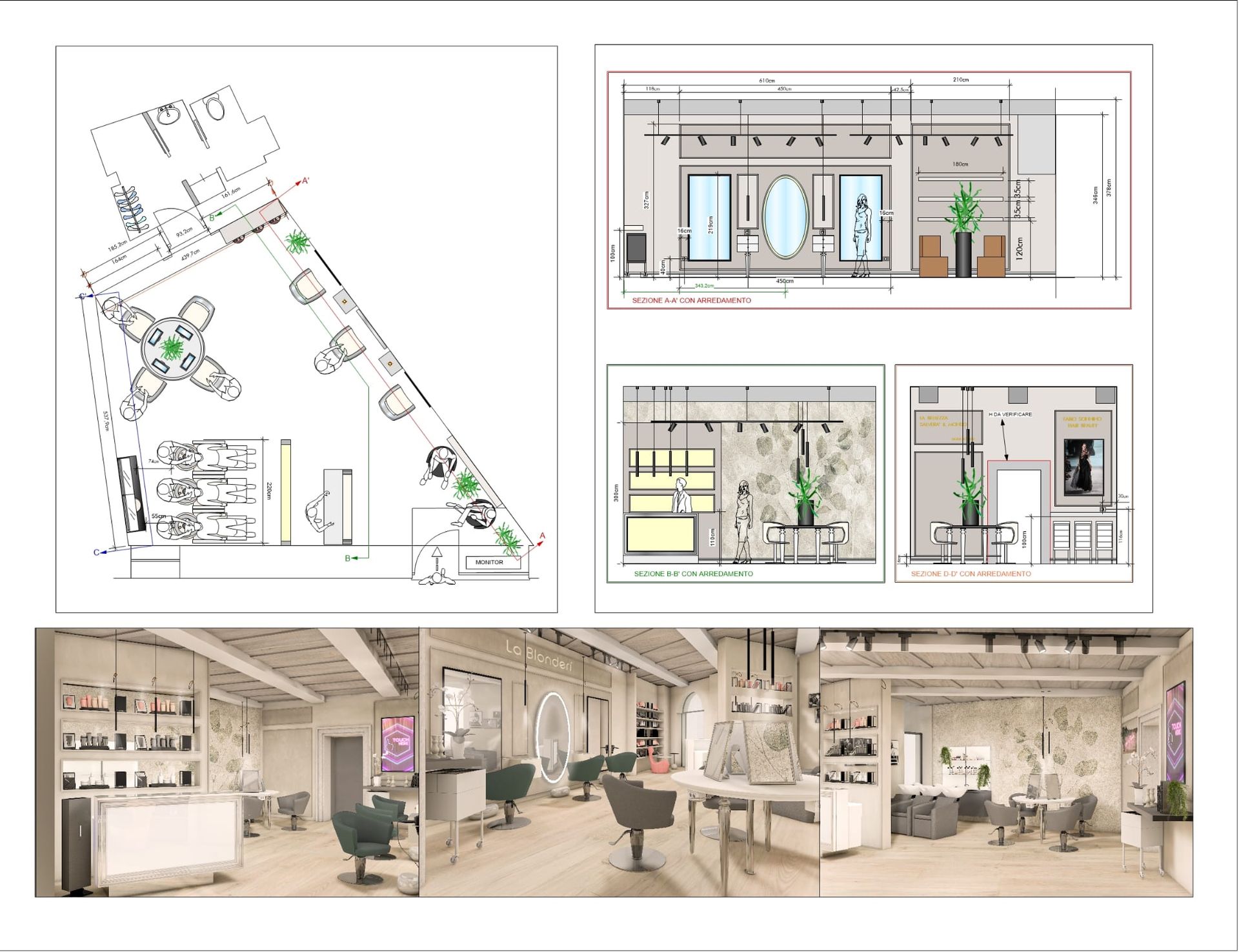 progetti interni dei fornitori per parrucchieri a Roma