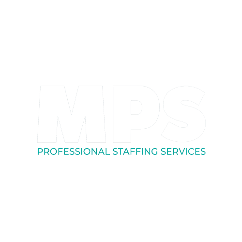 MPS Professional Staffing Services logo: white 