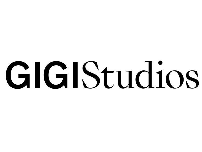 Logo GIGIStudios in testo nero su sfondo bianco.