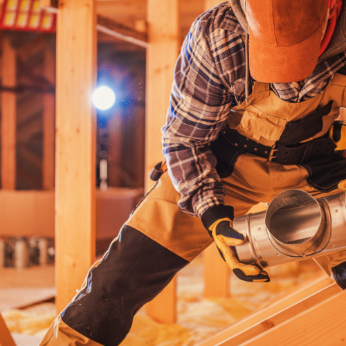 roof hvac worker