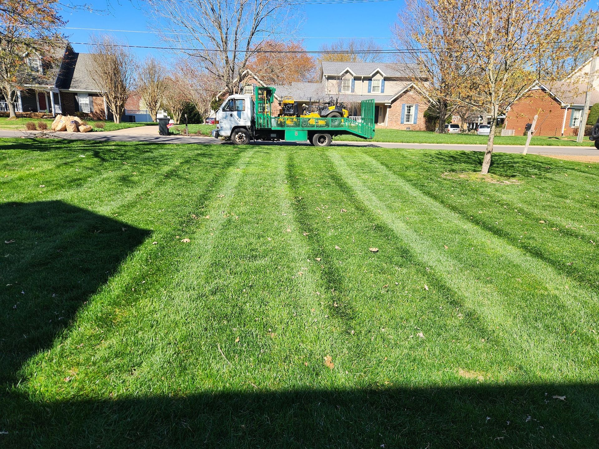 Lawn Mowing Service on a residential lawn