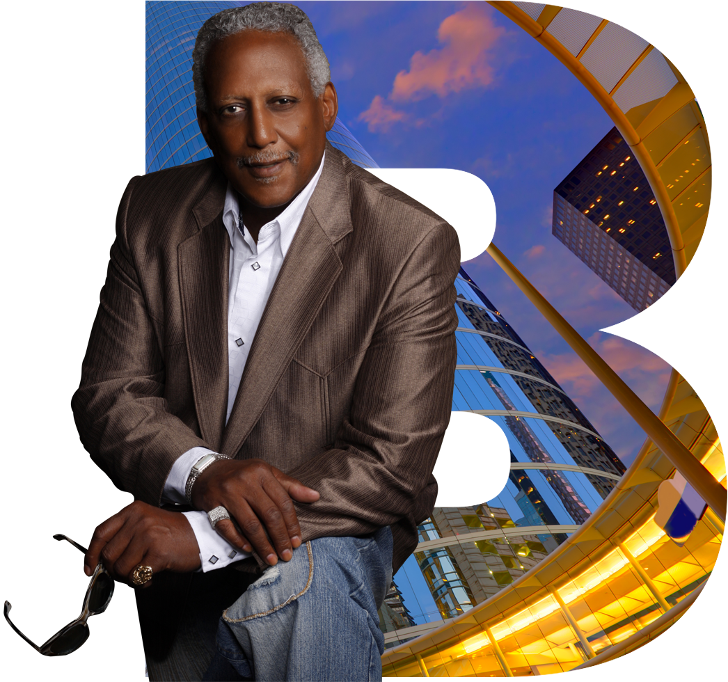 Top Houston personal injury lawyer seated in front of the Bonner Law Firm logo