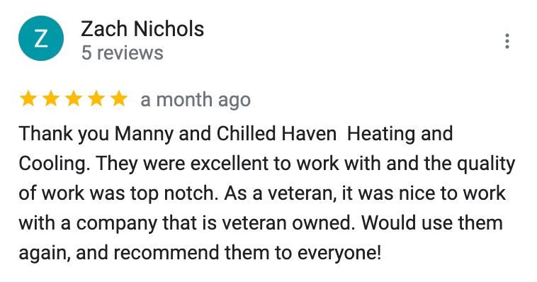 Larry yates wrote a review for chilled haven a month ago