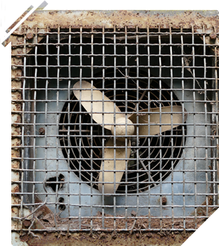 Broken ventilation system by Chilled Haven Cooling & Heating, LLC, emphasizing the importance of proper airflow to prevent indoor air quality issues such as respiratory problems, allergies, and discomfort