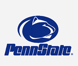 A penn state logo with a lion on it