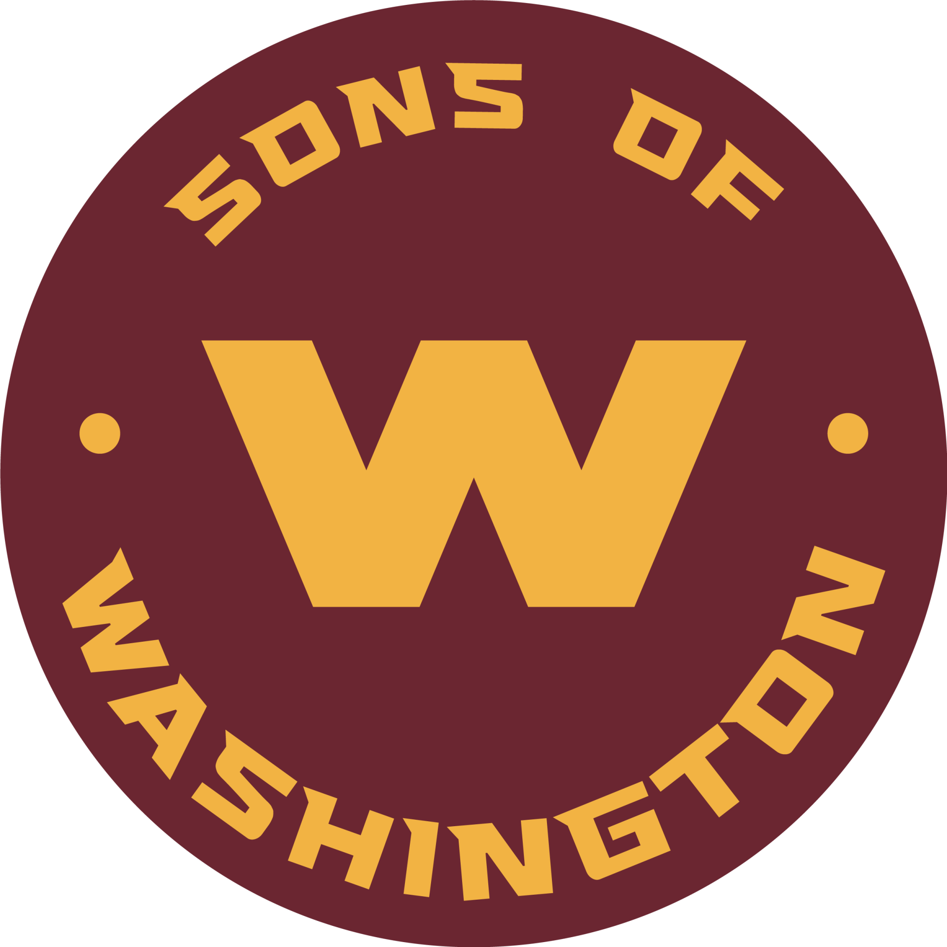 The logo for the sons of washington football team