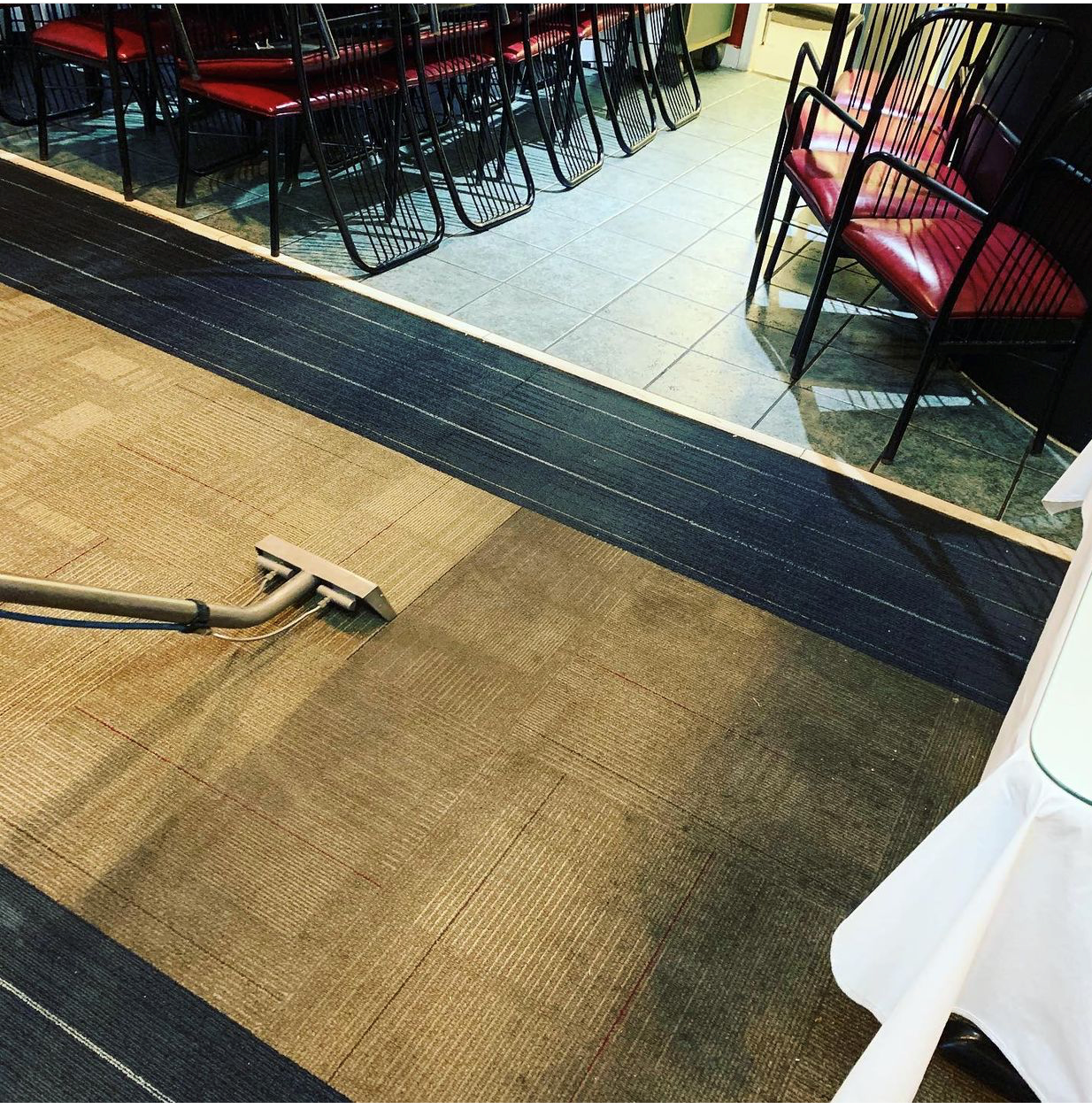 Restaurant carpet cleaning
near Durham, NC 
near Raleigh, NC