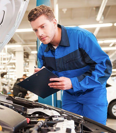 Mechanic Checking Car Engine - Automotive Repair in Hillsborough, NC