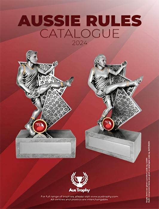 Aussie Rules Catalogue 2024 — Ace Wholesale Trophies & Engraving In Bakers Creek, QLD