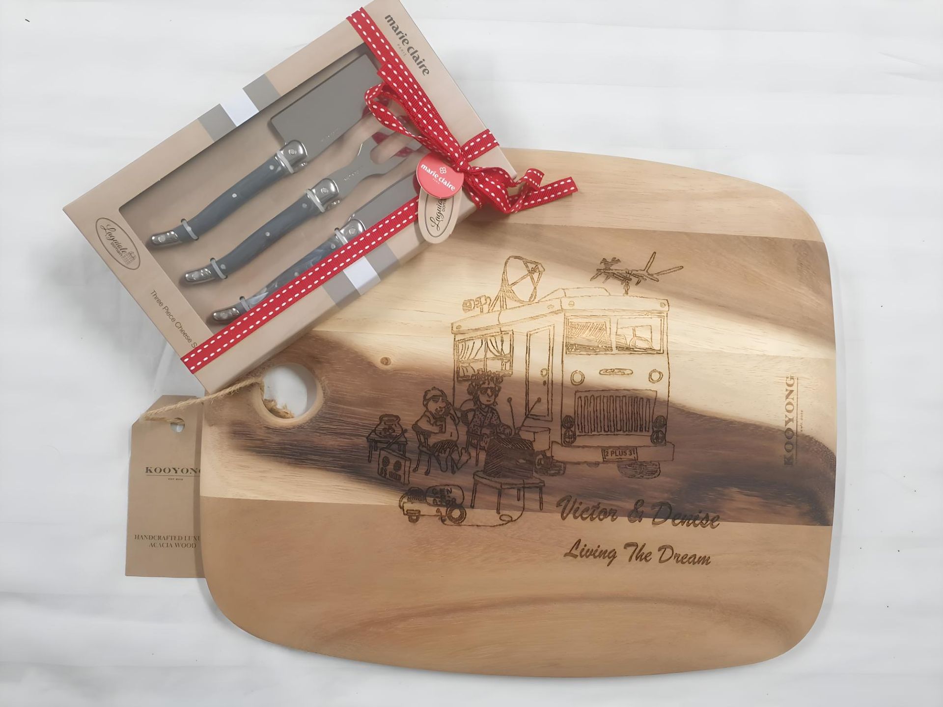 A Wooden Cutting Board With A Picture Of A Truck On It — Ace Wholesale Trophies & Engraving In Bakers Creek, QLD