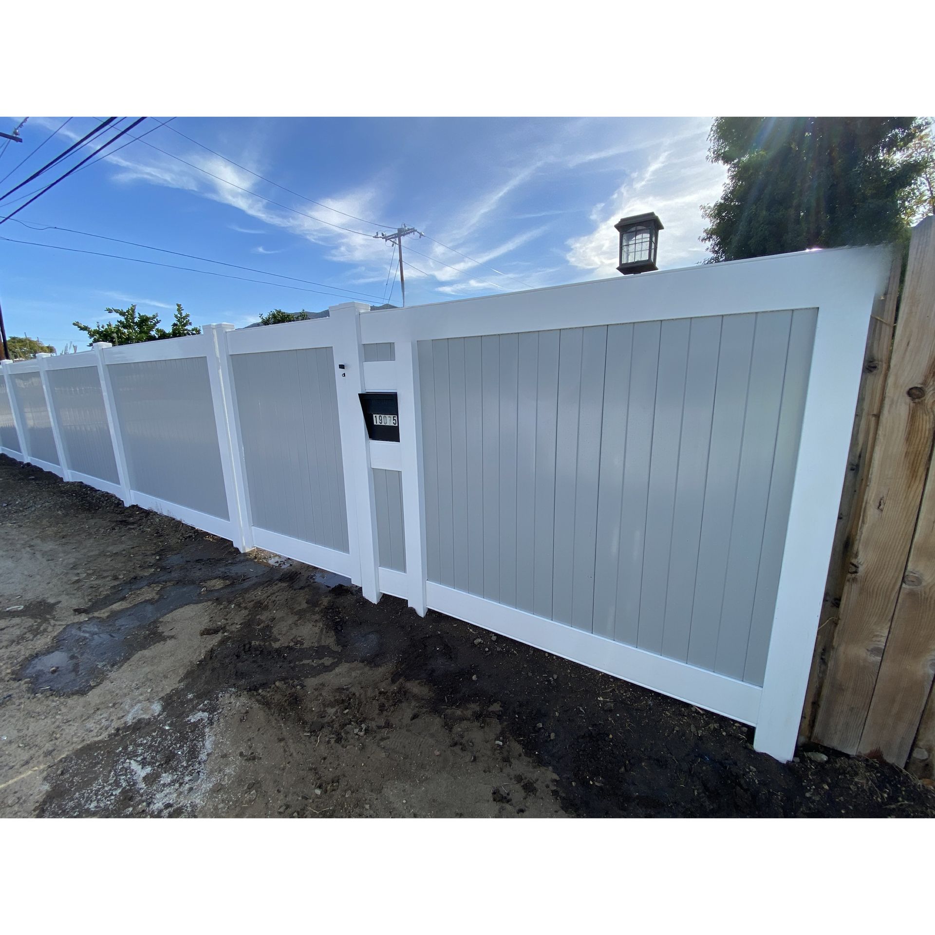 Huge White Fence - Perris, CA - Good Fence