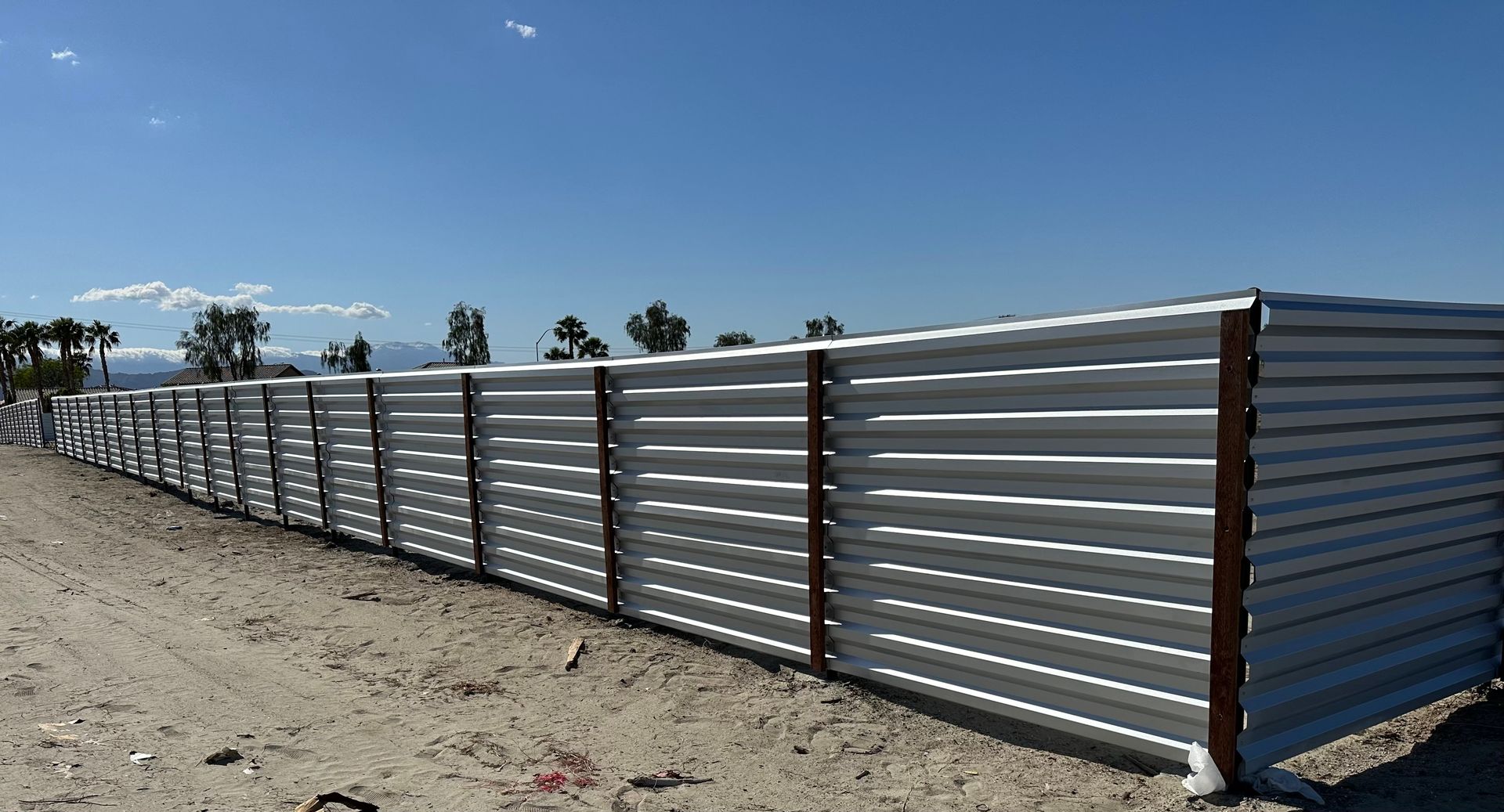 Corrugated Metal Fence - Perris, CA - Good Fence