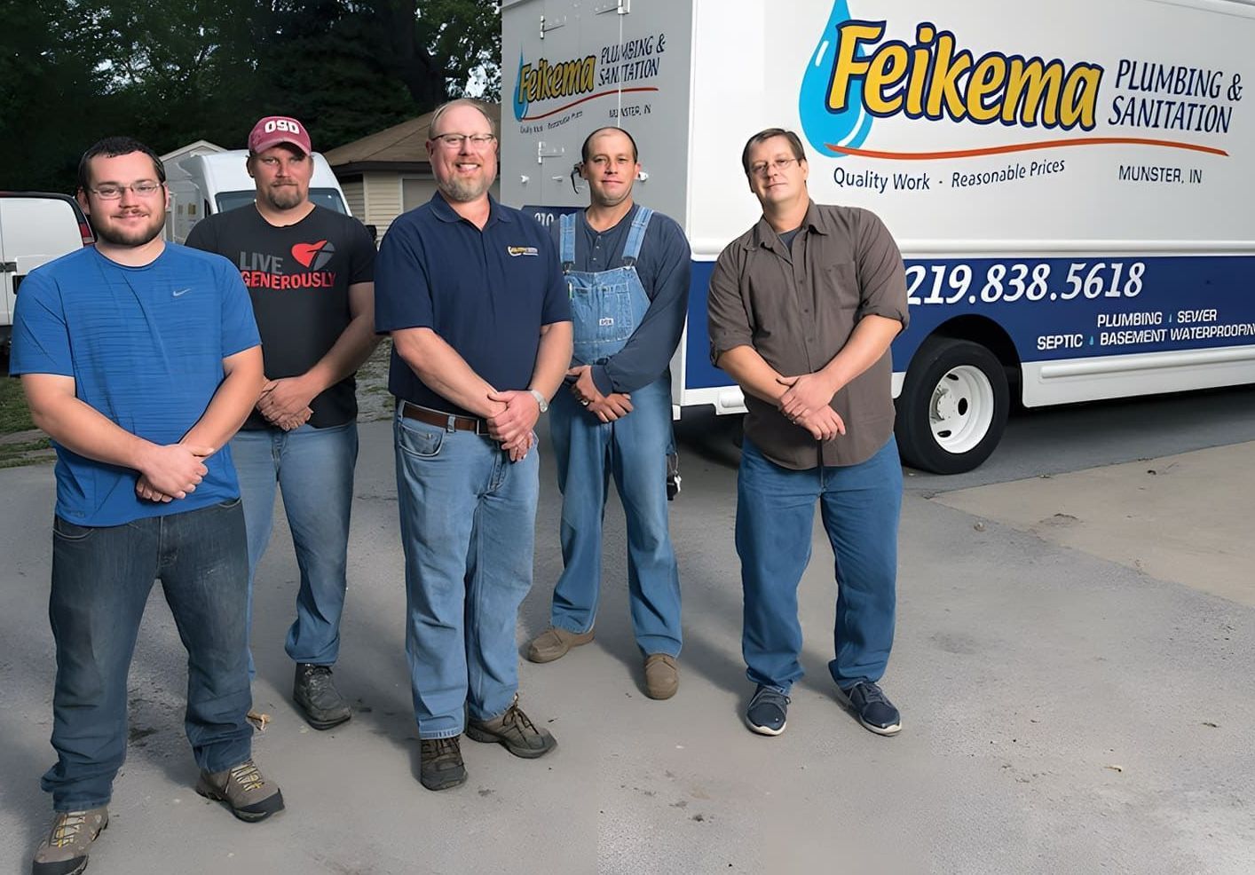 Feikema team standing outside of truck
