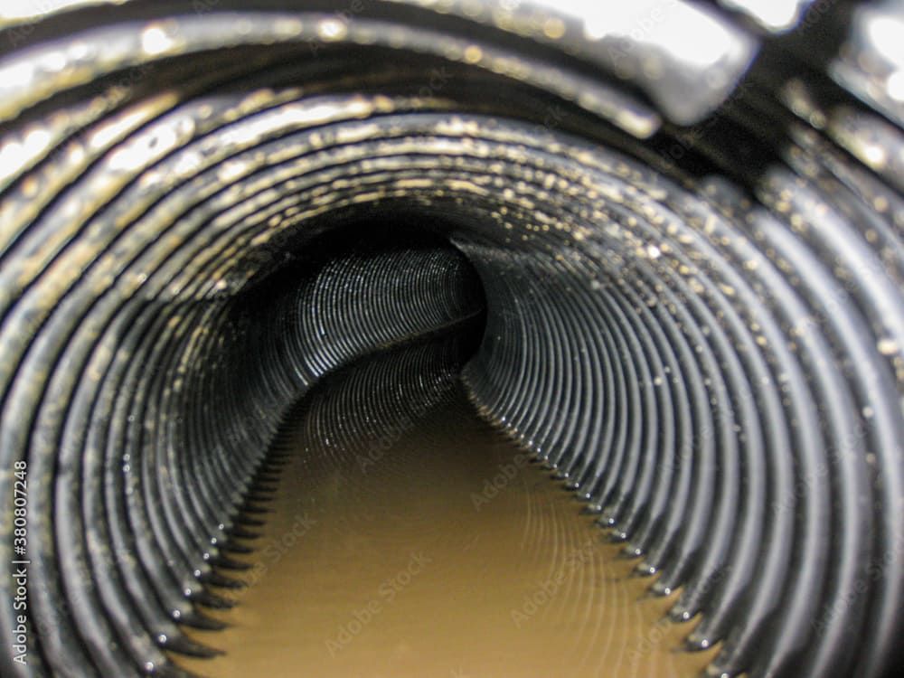 close up shot of underground sewer
