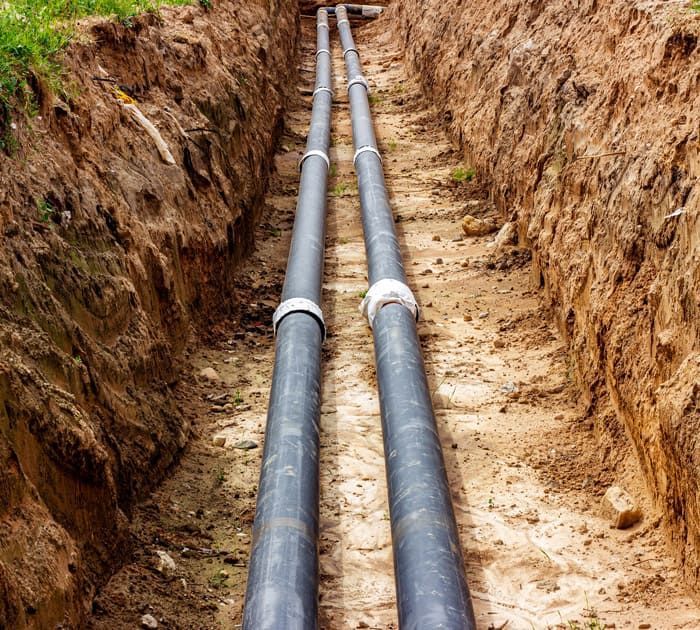 sewer pipes underground