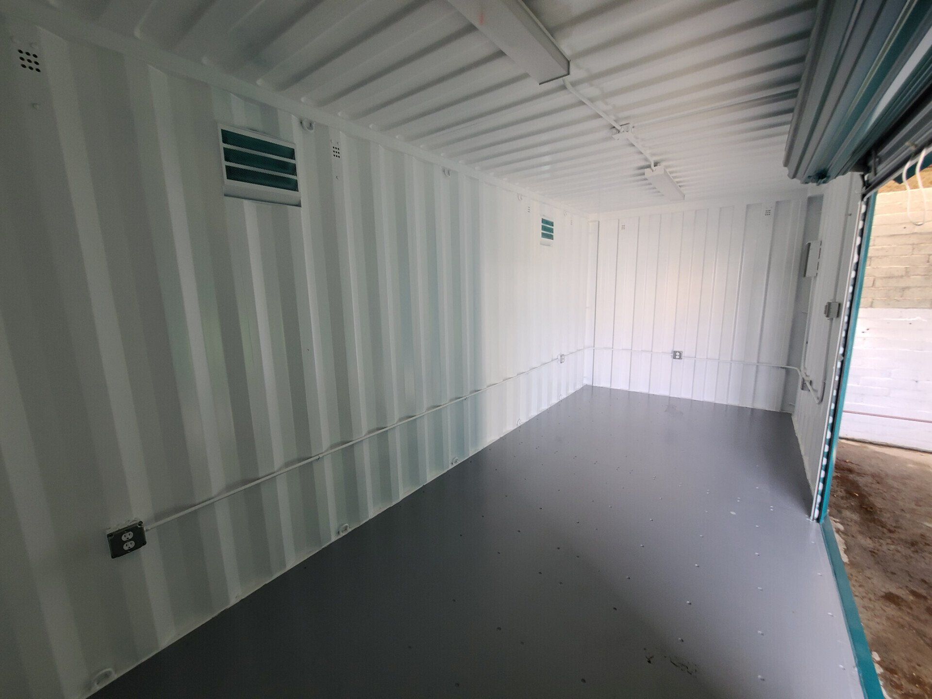 Contractor Office Interior with vent, floor and ceiling